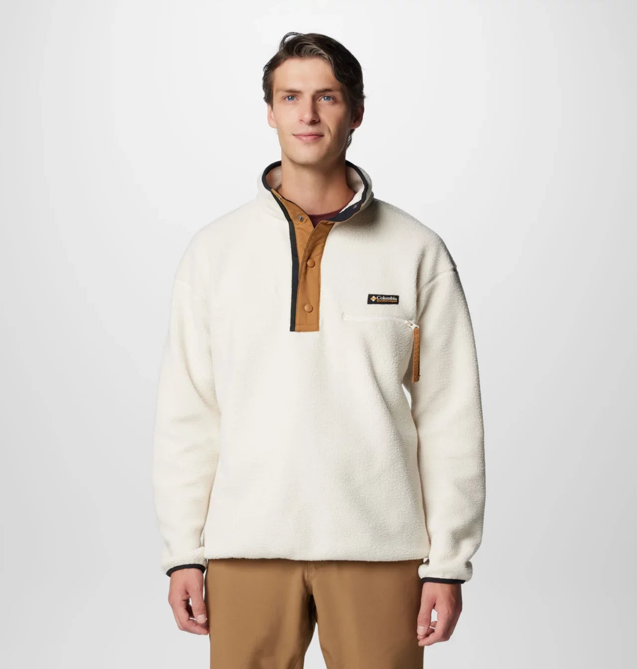 Columbia Mens Chalk Helvetia II Half Snap Fleece – John's Stettler