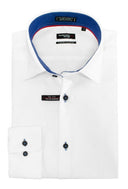 Leo Chevalier Mens Red Label Fitted Micro Poly Dress Shirt