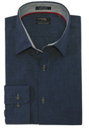 Leo Chevalier Mens Red Label Fitted Micro Poly Dress Shirt