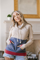Ampersand Ave Ladies Cowlneck Sweatshirt