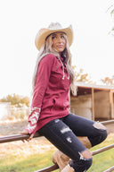 Ampersand Ave Ladies DoubleHood Sweatshirt