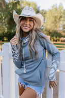 Ampersand Ave Ladies DoubleHood Sweatshirt