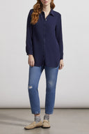 Tribal Ladies Roll Up Sleeve tunic Shirt