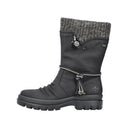 Rieker Ladies Felicitas X8283-00 Black Lined Boot