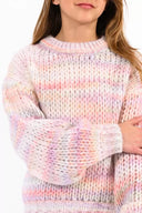 Molly Bracken Girls Round Neck Sweater w/Chunky Knit