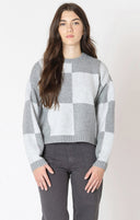 Dex Ladies Heather Grey Colourblock Sweater