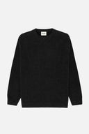 Kuwalla Mens Black Textured Knit Crewneck