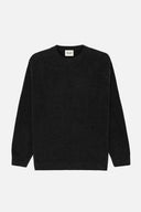Kuwalla Mens Black Textured Knit Crewneck