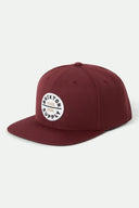 Brixton Mens Port Oath III Snapback