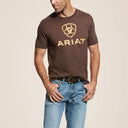 Ariat Mens Brown Heather Liberty USA Digi Camo SS Tshirt