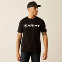 Ariat Mens Black Shield Flag SS Tshirt
