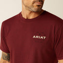 Ariat Mens Crismon Red Heather Explorer Classic SS Tshirt