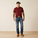 Ariat Mens Crismon Red Heather Explorer Classic SS Tshirt