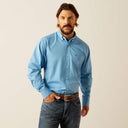 Ariat Mens Blue Solid LS Classic Fit Shirt