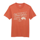 Wrangler Mens Mecca Orange Heather BUffalo Tshirt