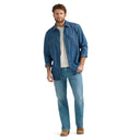 Wrangler Mens Mid Wash Denim Shirt