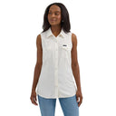 Wrangler Ladies White Sleeveless Retro Snap Dobby Top