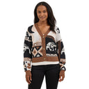 Wrangler Ladies Brown Retro Punchy Sweater Cardigan
