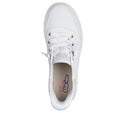 Skechers Ladies White Bobs Skip Cute Slip In Shoes