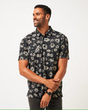 Travis Mathew Men's Shaded Grove Black Golf Polo