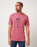 Travis Mathew Mens Rose Wine Lost Weekend Tshirt