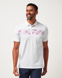 Travis Mathew Mens White Good Good Flourish Polo