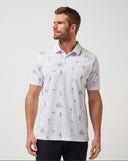 Travis Mathew Men's Lost City White Golf Polo