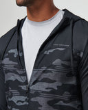 Travis Mathew Mens Black Camo Tech Hoodie