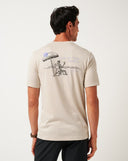 Travis Mathew Mens Italian Sand Lost Vacation Tshirt