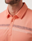 Travis Mathew Mens Terra Cotta Roaming Routes Polo