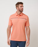 Travis Mathew Mens Terra Cotta Roaming Routes Polo