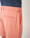 Travis Mathew Mens Terra Cotta Canvas Tech Chino Short