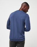 Travis Mathew Mens Heather Blue Nights Amenities Pullover