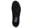 Skechers Ladies Black/White Max Cushioning Lite Aura-Quin Slip In Shoes