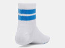 Under Armour Youth White/Blue Atlantis Essential 6pk Quarter Sock