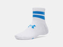 Under Armour Youth White/Blue Atlantis Essential 6pk Quarter Sock
