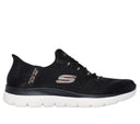 Skechers Ladies Black/Rose Gold Summits Classy Nights Slip In Shoe