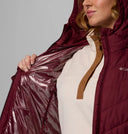 Columbia Ladies Rich Wine Heavenly Long Hooded Jacket