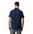 Columbia Mens Collegiate Navy Deserted Rapid Rivers Printed SS Shirt