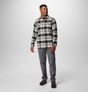 Columbia Mens Black River Crossing Plaid Flare Gun Stretch Flannel
