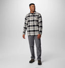 Columbia Mens Black River Crossing Plaid Flare Gun Stretch Flannel