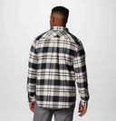 Columbia Mens Black River Crossing Plaid Flare Gun Stretch Flannel