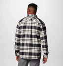Columbia Mens Black River Crossing Plaid Flare Gun Stretch Flannel