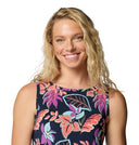 Columbia Ladies Hot Coral Pasteled Chill River Printed Dress