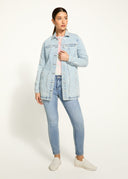 FDJ Ladies Light Wash Long Denim Jacket