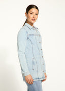 FDJ Ladies Light Wash Long Denim Jacket