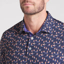 Puma Mens MATTR Paradise Deep Navy/Sunny Yellow Golf Polo
