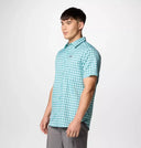 Columbia Mens Ripple Blue Pulaski Plaid Silver Ridge Utility Lite Novelty SS Shirt