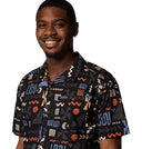 Columbia Mens Black Outer Bounds Pine Canyon SS Shirt