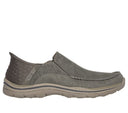 Skechers Mens Khaki Relaxed Fit Expected Cayson Slip In Shoe